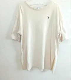 U.S. POLO ASSN. ベージュ Tシャツ LL 半袖 ビッグTシャツ