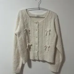 earth music&ecology アイボリー ニットカーディガン