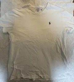 Polo Ralph Lauren ホワイト Vネック Tシャツ