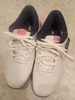 DUNLOP テニスシューズ ホワイト/ピンク　カーペット