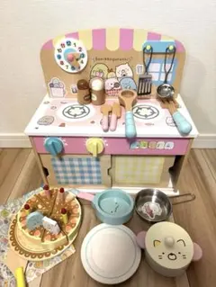 カワダ　すみっコぐらし おままごとキッチン　木製キッチン