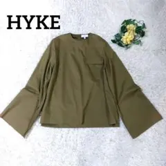 HYKE リネンコットン　長袖シャツ ブラウス HYKE リネンコットン 長袖シャツ ブラウス - メルカリ