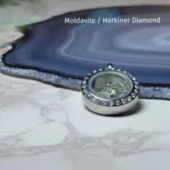 モルダバイト • ハーキマー ダイヤモンド ネックレス ペンダントトップ