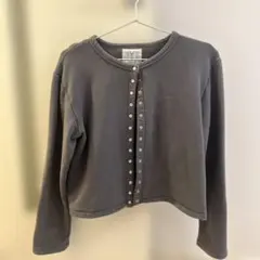 agnes b. スナップカーディガン　チャコールグレーのサムネイル