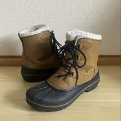 クロックス スノーブーツ W8 24cm ウィート 手入れ済 防水 防寒