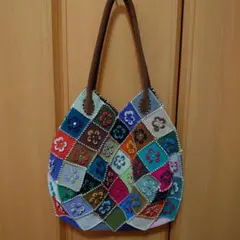パッチワークデザイン ショルダーバッグ
