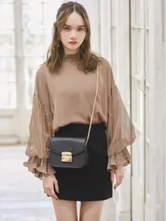 新品未使用タグ付き　GRL チュールスリーブフリルハイネックトップス