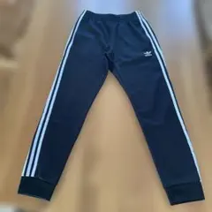 adidas 3本ライン ブラックジャージパンツ