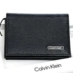 Calvin Klein 本革 名刺入れ 黒