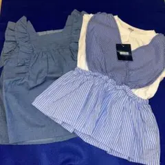 新品タグ付きキッズ女の子トップスも2枚セット