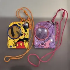 ディズニー　パスケース　コインケース ミッキー　デイジー
