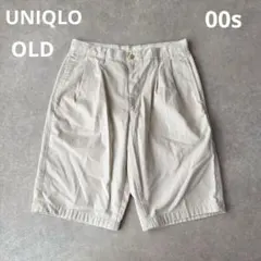 00s OLD UNIQLO 2タック ハーフパンツ archive Y2K