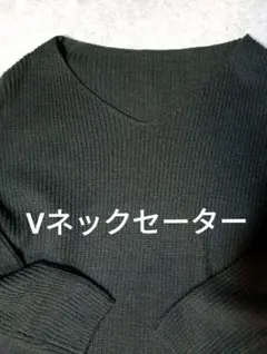 titivate ブラック　黒　Vネック厚手ニットセーター