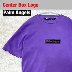 【Palm Angels】センターBOXロゴ 半袖 TシャツsizeMラベンダーのサムネイル