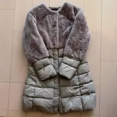 値下げ早い者勝ち　美品　BRAHMIN ファーダウン切り替えコート　Mサイズ38