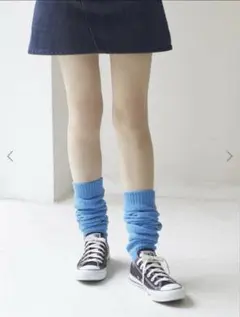 ルーズソックス　60cm丈　スカイブルー　水色　チュチュアンナ　美品のサムネイル