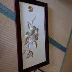 葦原邦子作「白いバラほのかに」油絵 - メルカリ