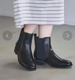 【新品】ブラック サイドゴアブーツ　L