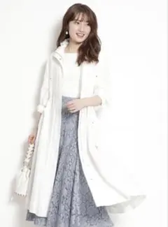 新品 Apuweiser-riche アプワイザーリッシェシアーロングブルゾン