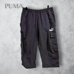 【PUMA プーマ】　メンズ　カーゴパンツ　ハーフパンツ　XL 黒　プリントのサムネイル