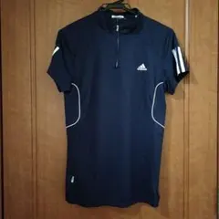 adidas ネイビースポーツシャツ　サイズМ