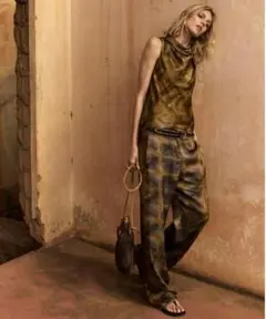 ZARA タイダイ染め ノースリーブトップス ワイドパンツ セットアップ ２点