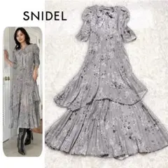 【美品】Snidel☆Sustainableプリーツプリントワンピース☆M☆花柄
