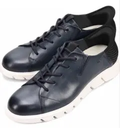 LANVIN ネイビー レザー スニーカー　スニーカーブーツ　25.5cmのサムネイル