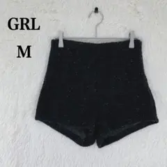 【グレイル】ショートパンツ タグ付き ラメ サイドファスナー M ブラック