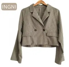 INGNI イング 千鳥格子柄 ショート丈 テーラード ジャケット アウターのサムネイル