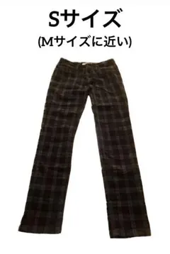 チェックスキニーパンツ