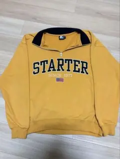 STARTER BLACK LABEL ハーフジップ スウェット イエロー Mのサムネイル