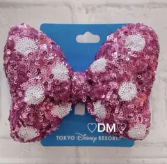 即日発送❣️ディズニー ヘアゴム スパンコール キラキラ ミニー リボン ピンク