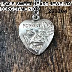 スウィートハートジュエリー 勿忘草 シルバー ヴィンテージ ネックレス NAVY