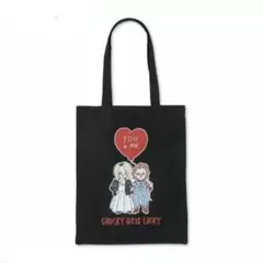 [新品]チャッキーとティファニートートバッグ黒◆アベイル帆布サブバッグエコバッグ