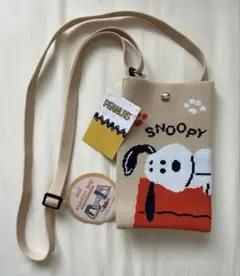 【未使用品】スヌーピー ショルダーバッグ ニット