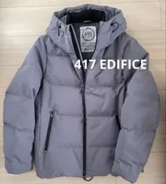 417 EDIFICE ダウンジャケットM グレー　650FP