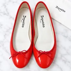 新品未使用 Repetto レペット バレエシューズ 赤 パテント