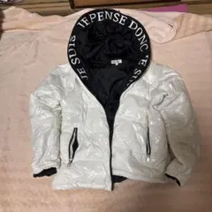 ホワイト フード付き ダウンジャケット