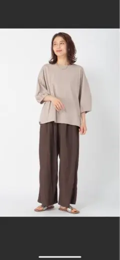 <美品>スタジオクリップ　ギャザーパンツ　　速乾　UVカット　接触冷感