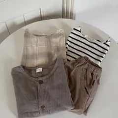 ベビー服 子供服トップス パンツ まとめ売り4点セット コーデセットのサムネイル