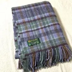 アイルランド 製　ジョンヘンリー ウールチェック膝掛け　ブランケット