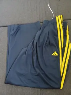 adidas トラックパンツ ジャージ ネイビー イエロー