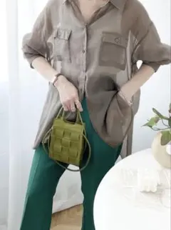 CLASSICAL ELF きらり、光沢感。ゆったりシアーシャツ　GREGのサムネイル