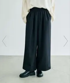 新品未使用【LEPSIM】ギャザーワイドパンツ ブラック