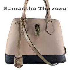 【美品】 サマンサタバサ 2WAYバッグ レディアゼル バイカラー
