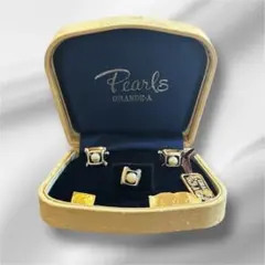 GRANDE-A タイタック カフスボタン 3点セット Rh.P 本真珠
