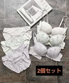 ハニーズ 包み込むブラ 大花柄刺繍ブラセット 2つ
