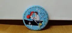 ディズニー　刺繍缶バッジ　アリエル