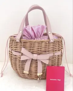 新品未使用♡Samantha Vega♡リボン付きかごバッグ
